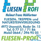 Unternehmen 1 Bild HELMUT FRANZ HÖHFURTNER Fliesenlegearbeiten, Plattenlegearbeiten am Utzenaich 4